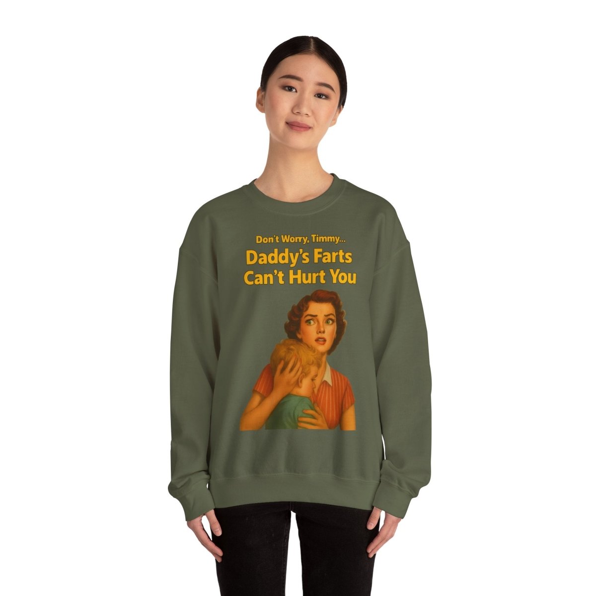 Sweatshirt – Daddy’s Farts – Satirisches Retro-Sweatshirt mit schwarzem Humor | True Insights Design mit Humor