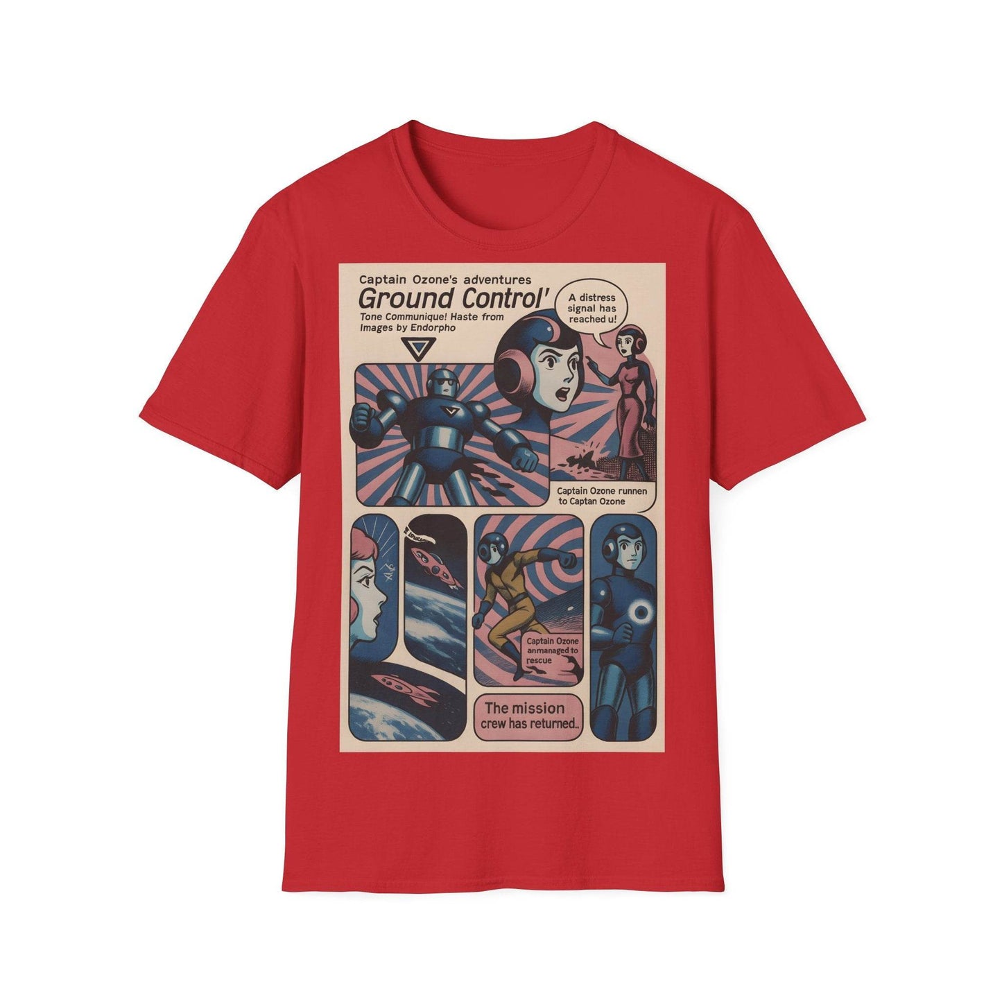 Captain Ozone T-Shirt – Retro Sci-Fi Comic Design | Ground Control Edition – Freches Satire-Design für mutige Statements | True Insights