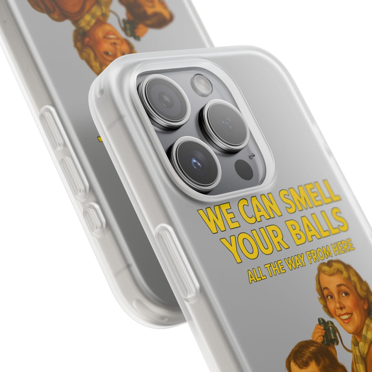 Unauffällig war gestern: Diese Handyhülle riecht den Wahnsinn – Vintage-Design trifft schwarzen Humor.-Phone Case-True Insights