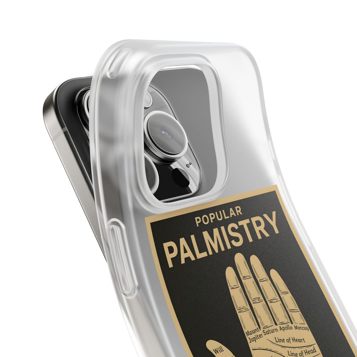 Vintage Motiv – Popular Palmistry – Esoterik-Handyhülle im Vintage-Stil mit Handlinien-Grafik | True Insights Design mit Humor