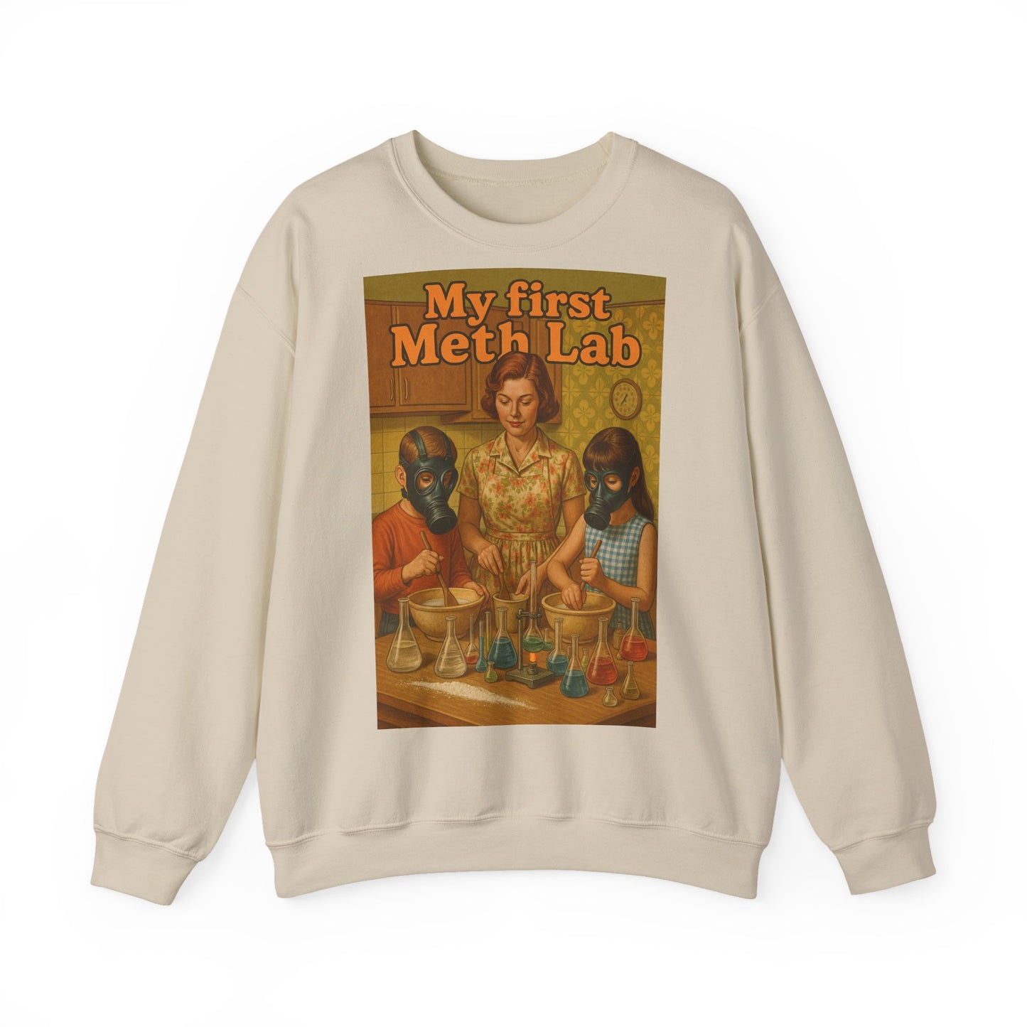 Sweatshirt – „My First Meth Lab“ Sweatshirt – Schwarzer Humor im Retro-Stil | True Insights Design mit Humor