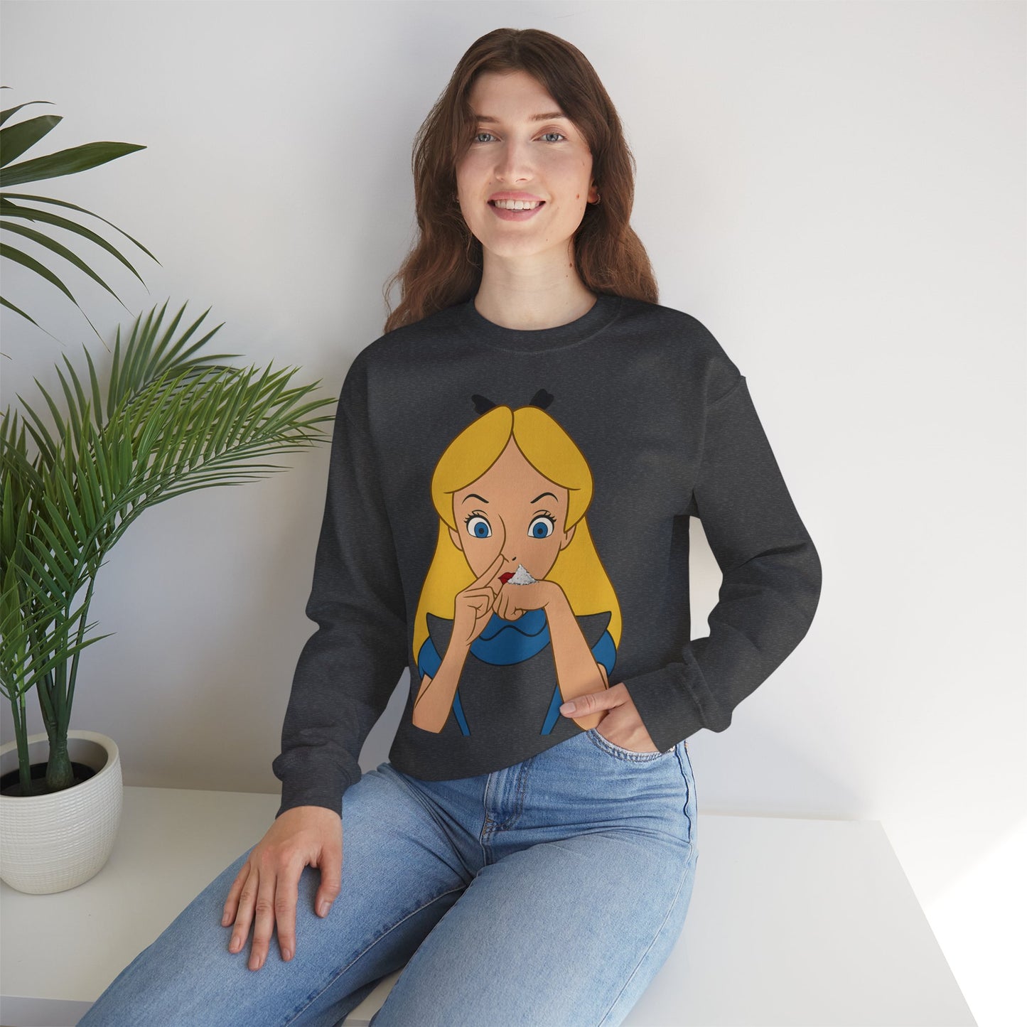 Sweatshirt – Satire Sweatshirt – "Alice im Rausch" Pop-Art Design | True Insights Design mit Humor