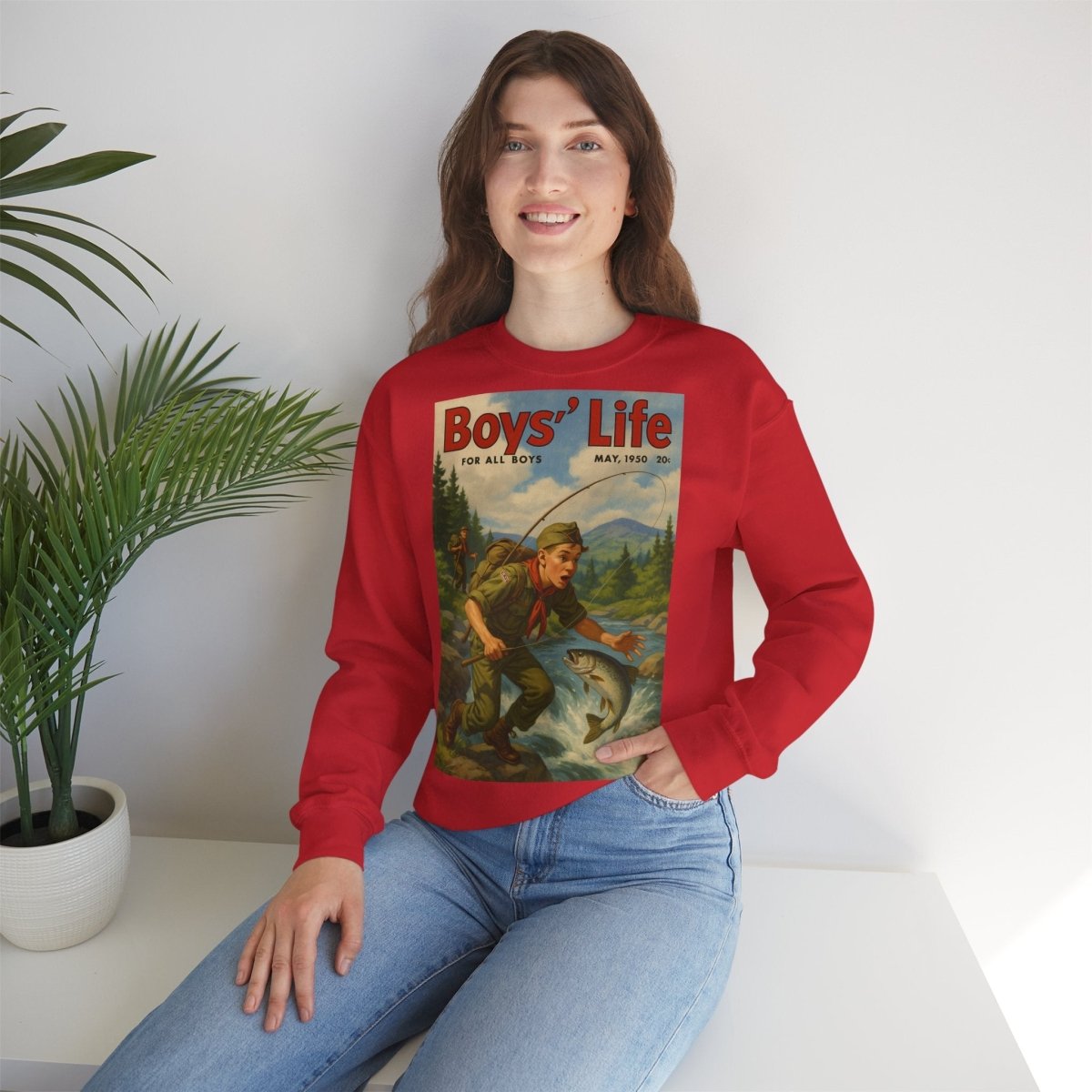 Vintage Motiv – Vintage „Boys’ Life“ Sweatshirt – Retro Pfadfinder-Motiv von 1950 | True Insights Design mit Humor