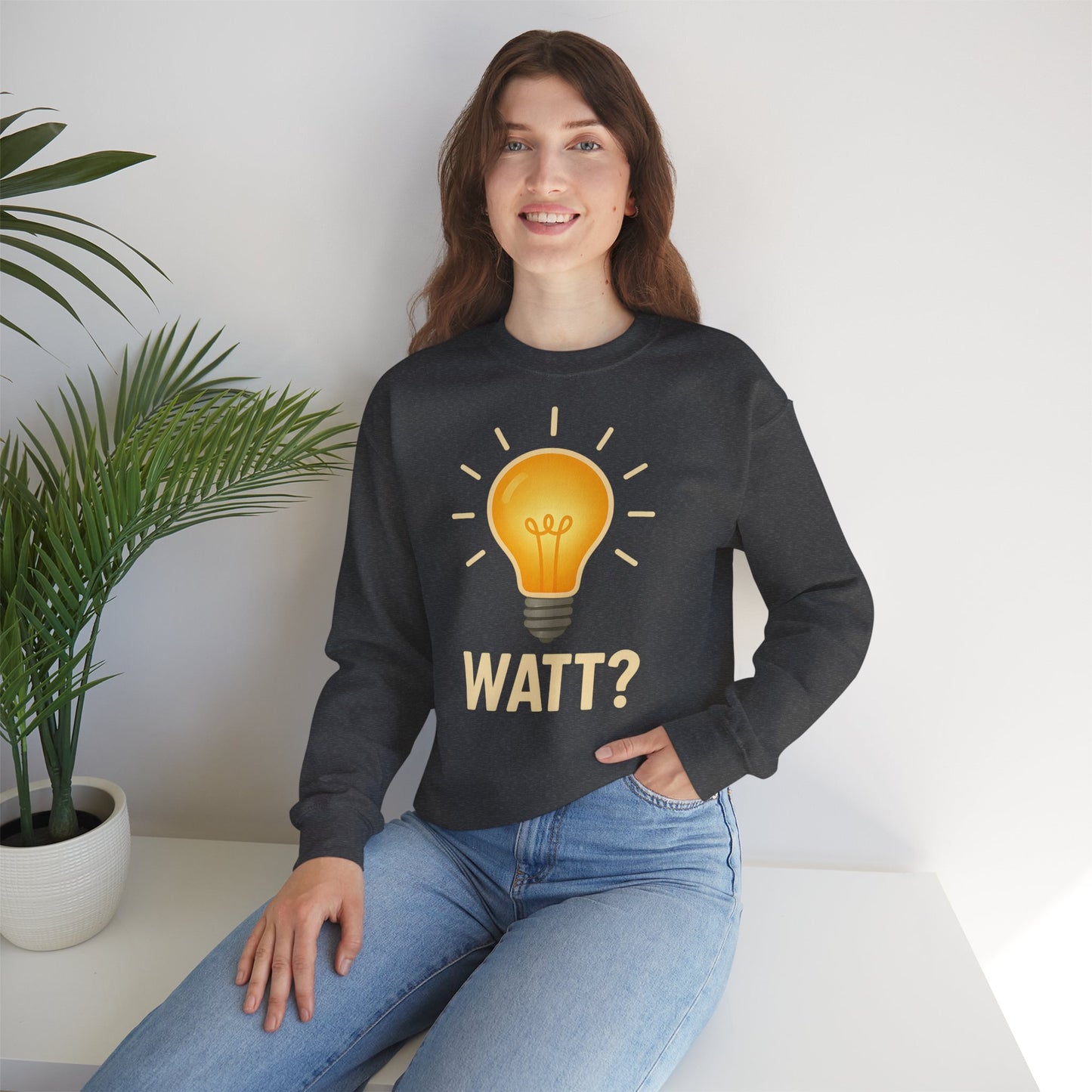 Sweatshirt – WATT? Sweatshirt für Elektriker & Technikfans | Lustiges Glühbirnen-Motiv | True Insights Design mit Humor