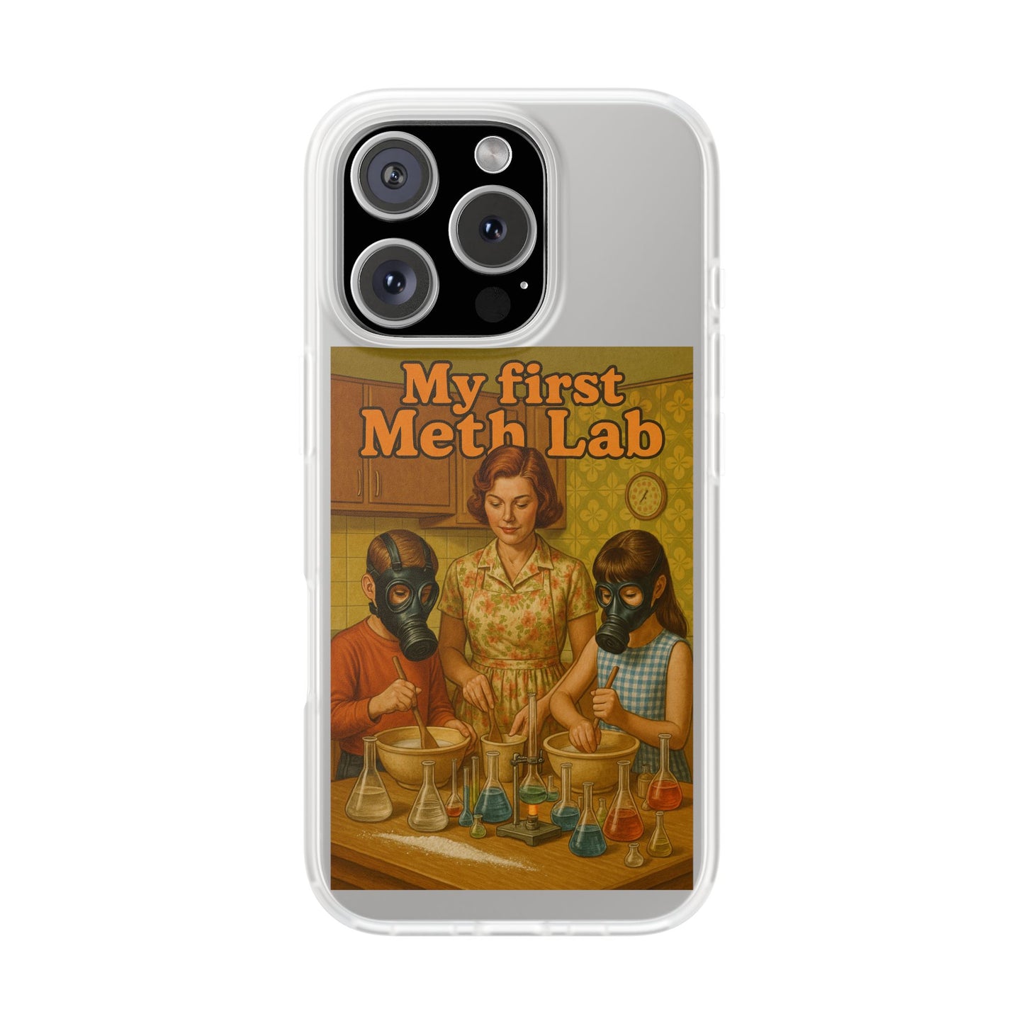 Satirisches Familienmotiv mit Chemie-Charme – stoßfest, kabellos ladbar & herrlich provokant.-Phone Case-True Insights