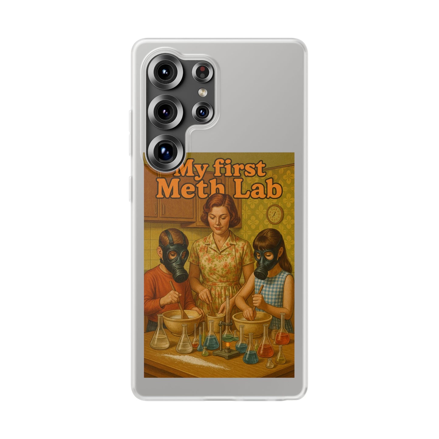Satirisches Familienmotiv mit Chemie-Charme – stoßfest, kabellos ladbar & herrlich provokant.-Phone Case-True Insights