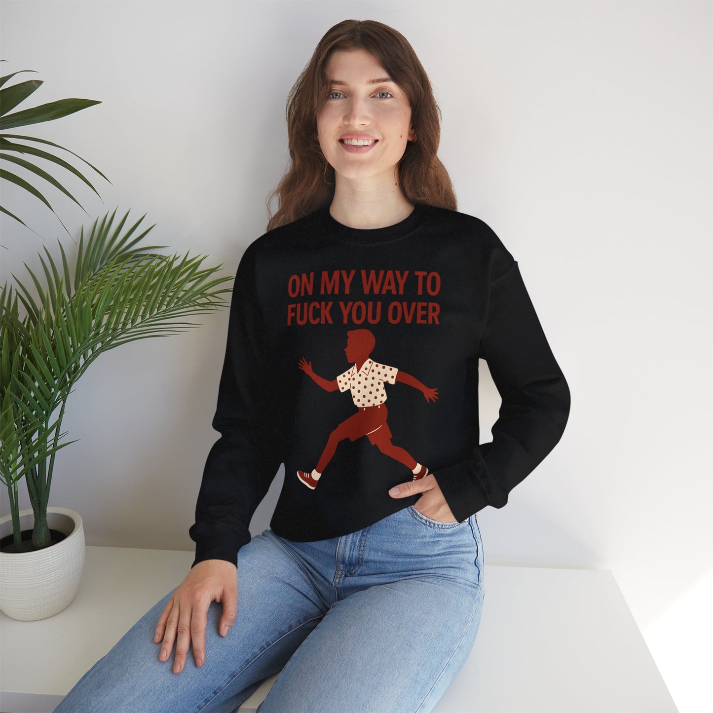 Sweatshirt – I Come to F*** You Over Sweatshirt – Provokantes Statement mit Humor | True Insights Design mit Humor