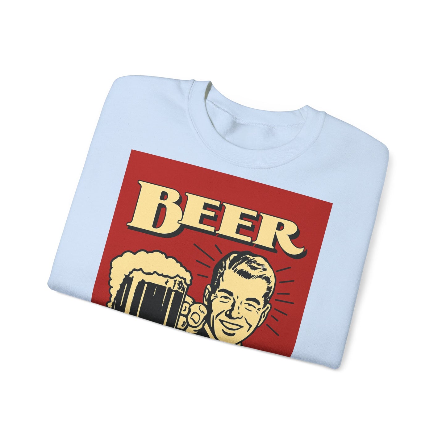 Beer Sweatshirt – Schwarzer Humor im Retro-Werbestil – Freches Satire-Design für mutige Statements | True Insights