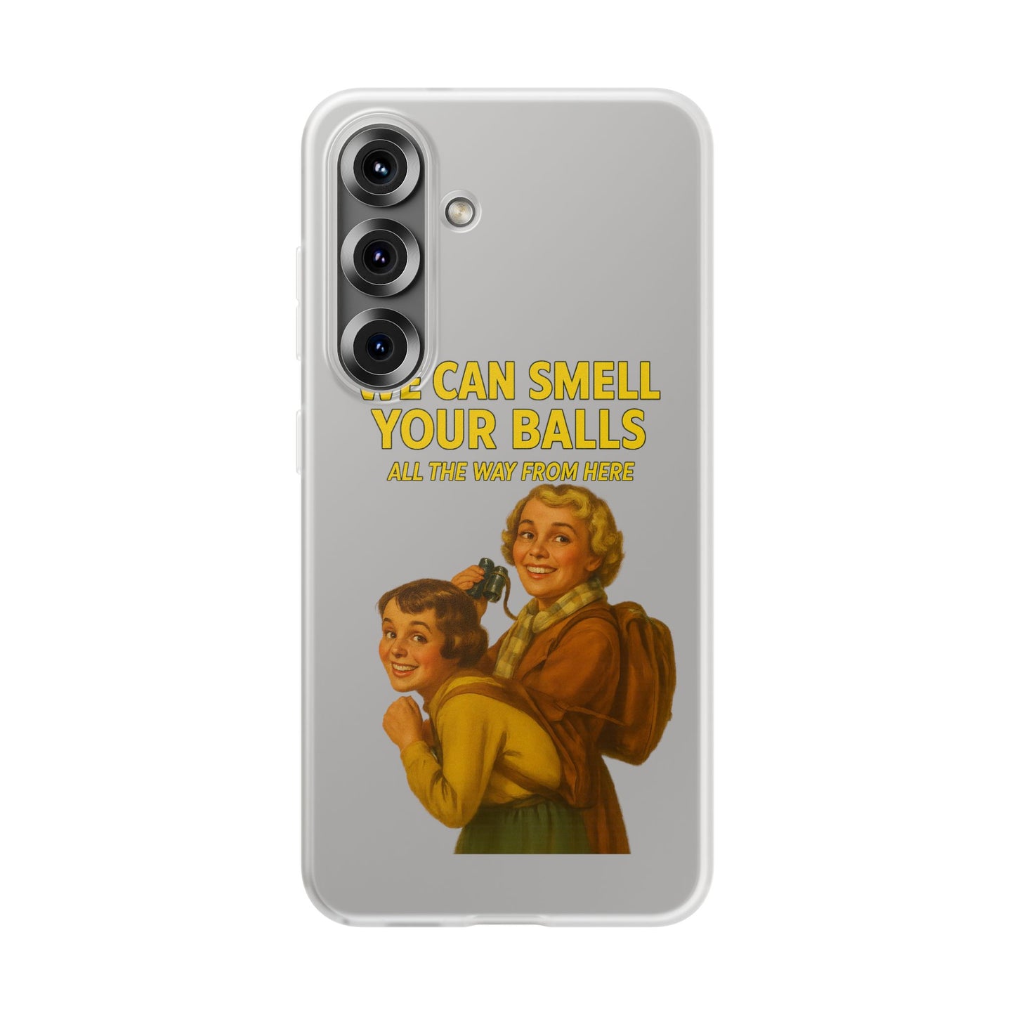 Unauffällig war gestern: Diese Handyhülle riecht den Wahnsinn – Vintage-Design trifft schwarzen Humor.-Phone Case-True Insights