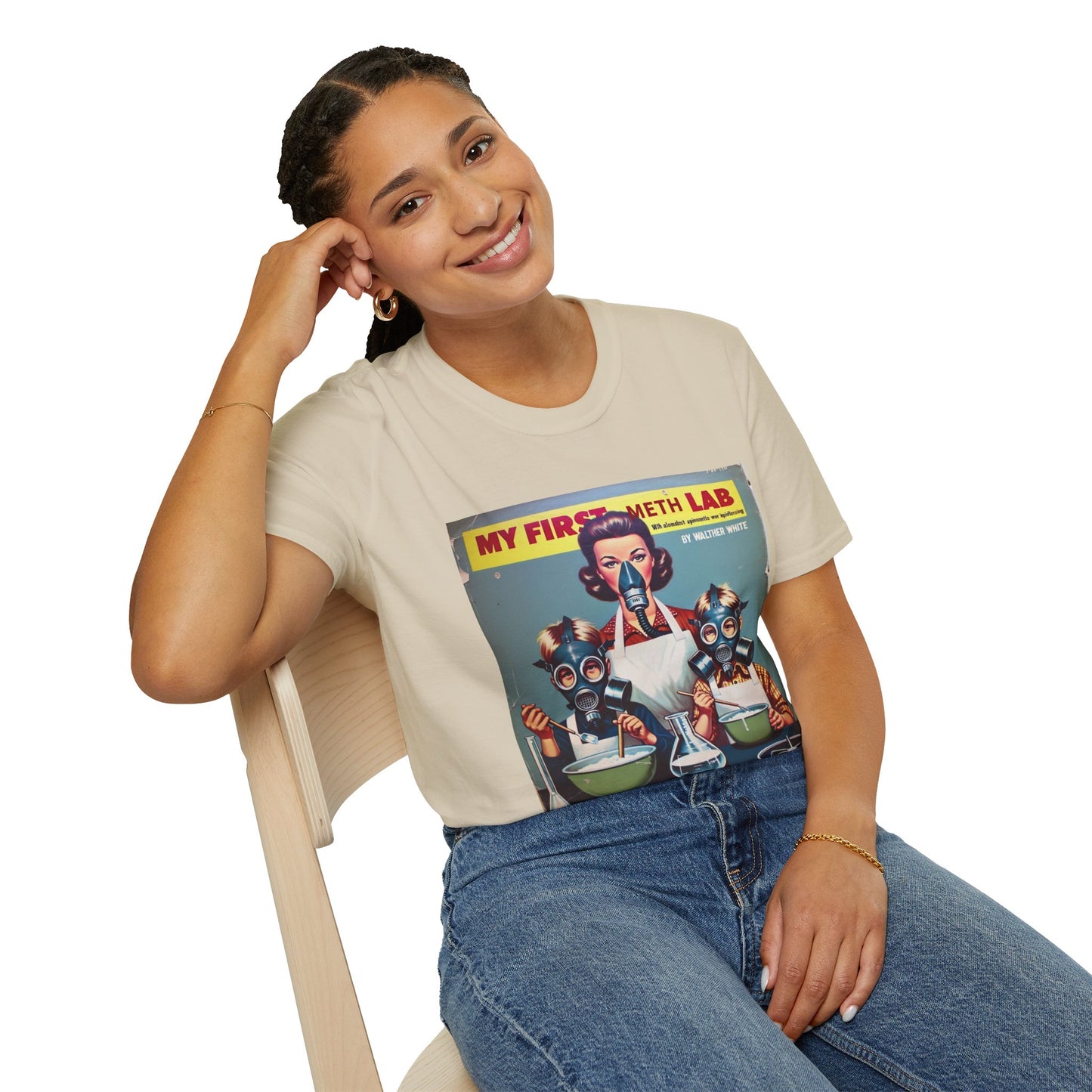 Retro My First Meth Lab T-Shirt - Front Style – Freches Satire-Design für mutige Statements | True Insights