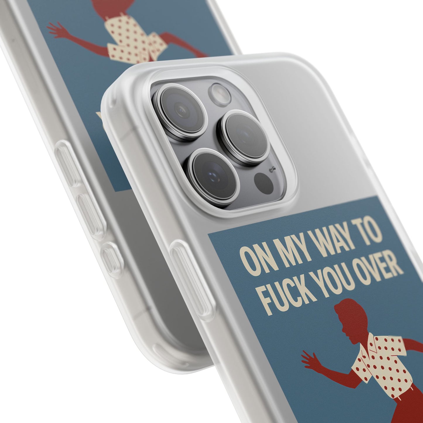 Sarkastische Handyhülle – „On my way to f*ck you over“ | Retro-Rennkind mit Punch-Phone Case-True Insights
