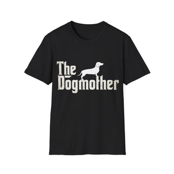 True Insights T-Shirt The Dogmother Dackel Motiv in Schwarz, lustiges Geschenk für Hundemamas und Dackelbesitzer