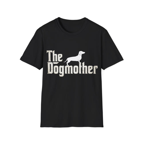 True Insights T-Shirt The Dogmother Dackel Motiv in Schwarz, lustiges Geschenk für Hundemamas und Dackelbesitzer