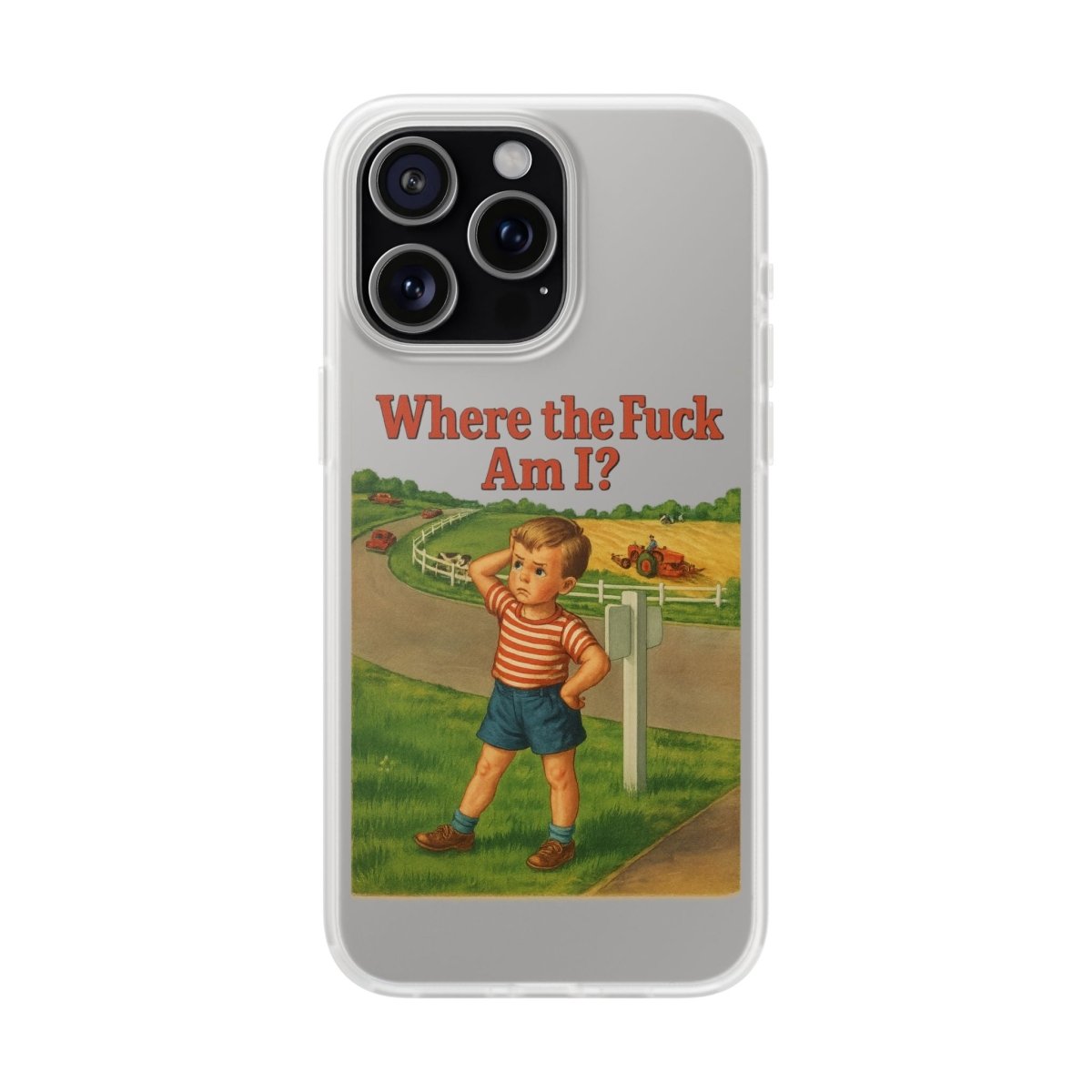 Where the Fuck Am I? Handyhülle – Retro-Meme Look mit maximaler Verwirrung-Phone Case-True Insights