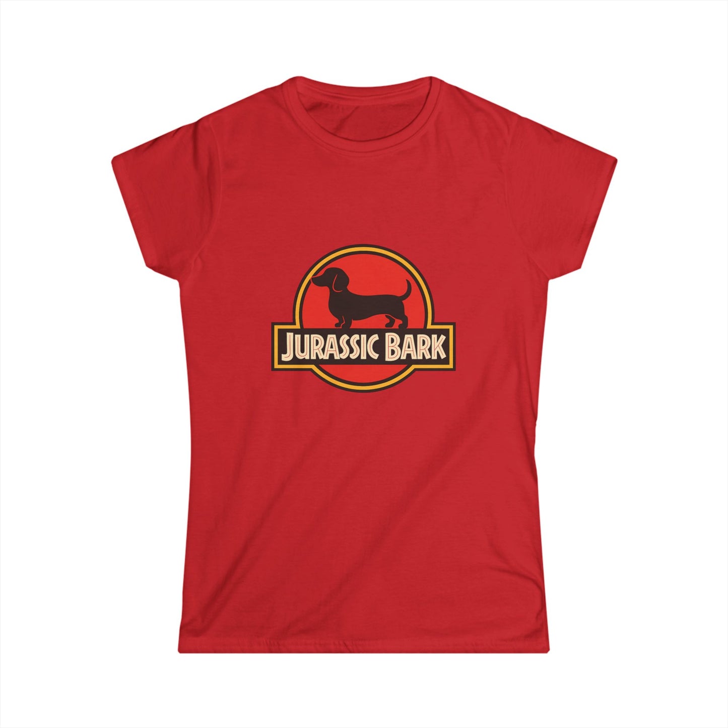 Jurassic Bark Dackel Damen T-Shirt - Lustiges Hunde Shirt für Dackelbesitzer & Filmfans