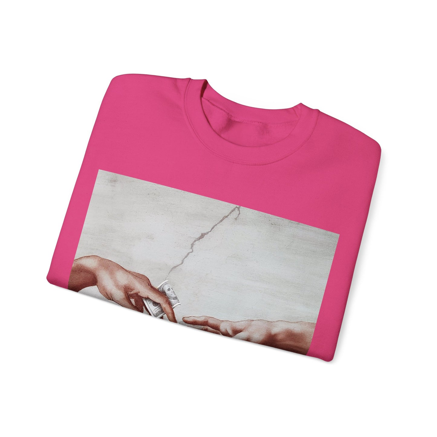 Sweatshirt – The Deal Sweatshirt – Satirische Kunst trifft Streetwear | Michelangelo Meme Design | True Insights Design mit Humor