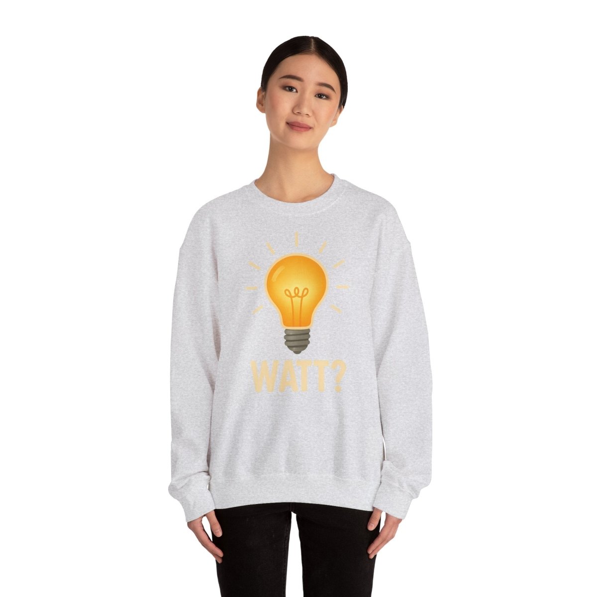 Sweatshirt – WATT? Sweatshirt für Elektriker & Technikfans | Lustiges Glühbirnen-Motiv | True Insights Design mit Humor