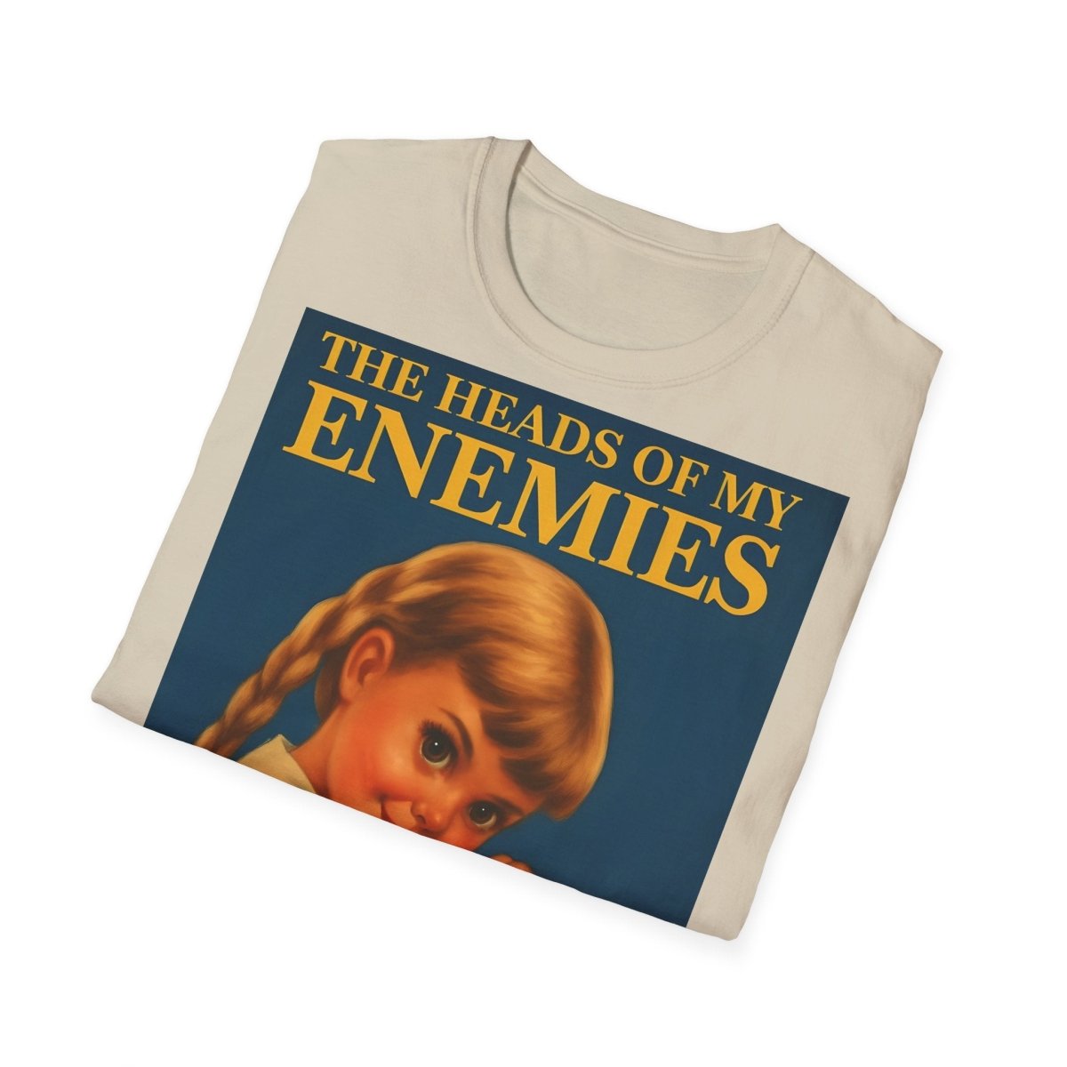 T-Shirt „The Heads of My Enemies“ – Retro-Satire mit Kinderbuch-Flair – Freches Satire-Design für mutige Statements | True Insights