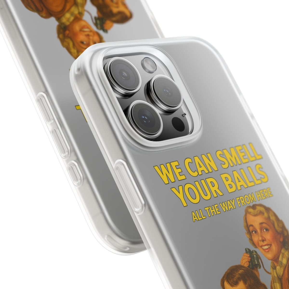 Unauffällig war gestern: Diese Handyhülle riecht den Wahnsinn – Vintage-Design trifft schwarzen Humor.-Phone Case-True Insights