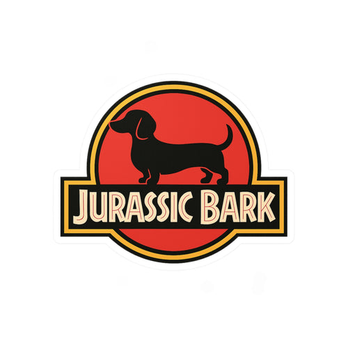 Jurassic Bark Sticker – Lustiger Dackel Aufkleber für Hundefans