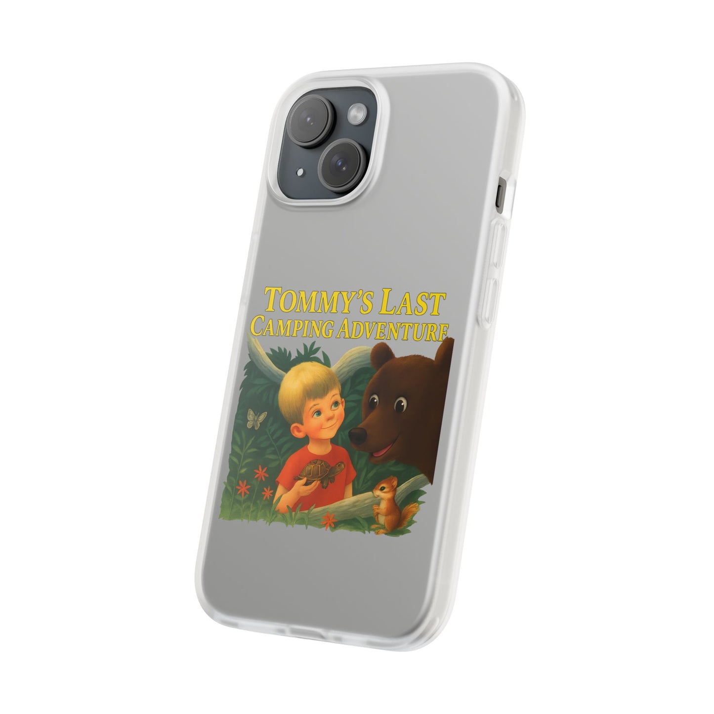 Tommy’s Last Camping Adventure Handyhülle – Schwarzer Humor trifft Retro-Kinderbuch-Look-Phone Case-True Insights