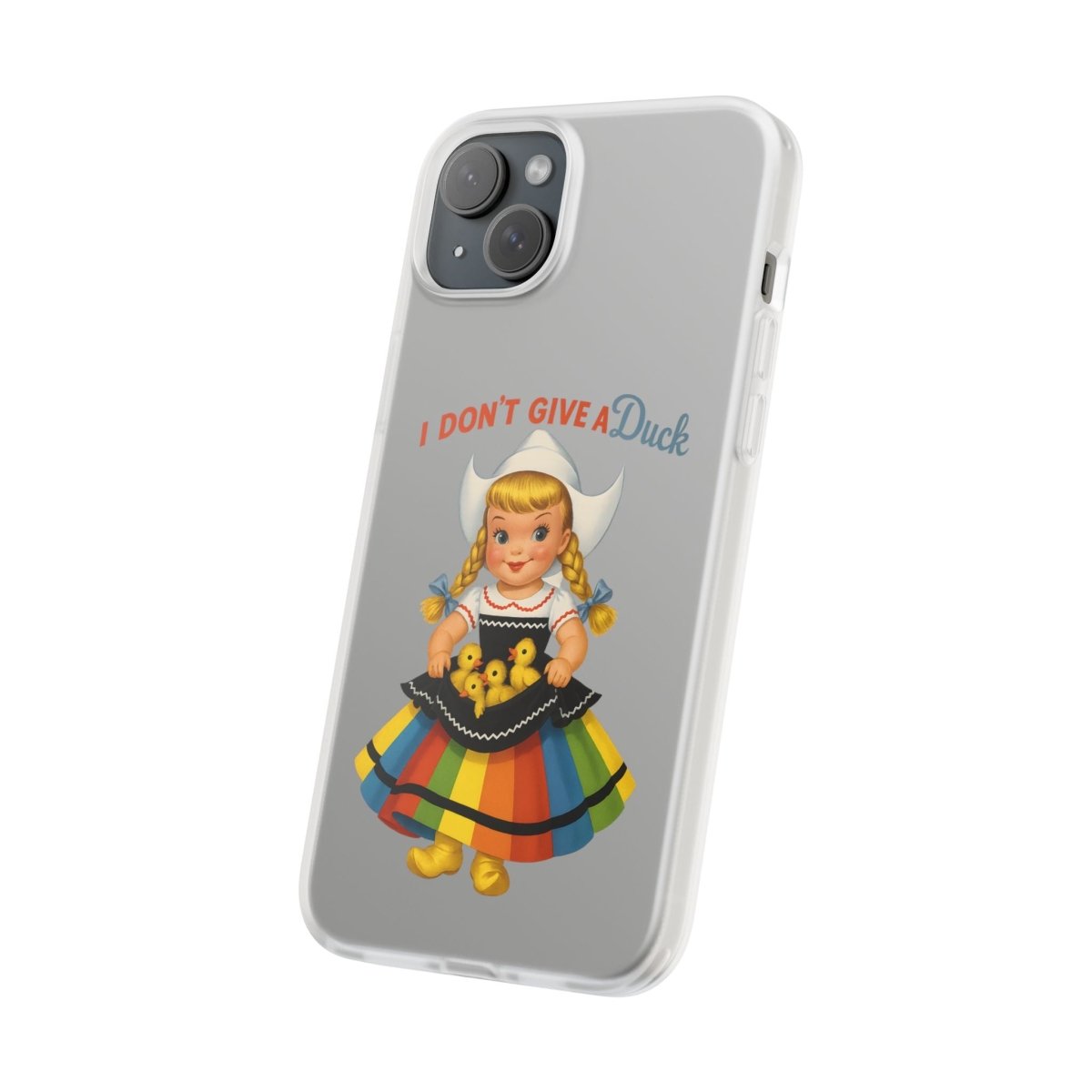 I Don’t Give a Duck – Handyhülle mit flauschiger Gleichgültigkeit-Phone Case-True Insights