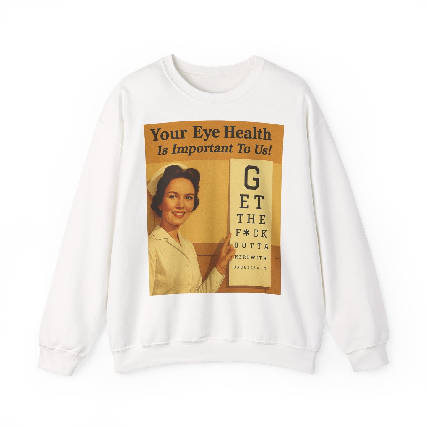 „Eye Health – Bullsh*t Edition“ – Satire-Sweatshirt im Retrolook – Freches Satire-Design für mutige Statements | True Insights