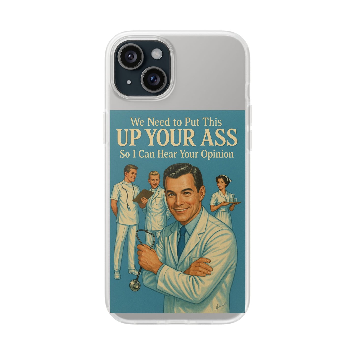 Handyhülle „Doctor’s Opinion“ – Retro-Arzt mit schwarzem Humor-Phone Case-True Insights