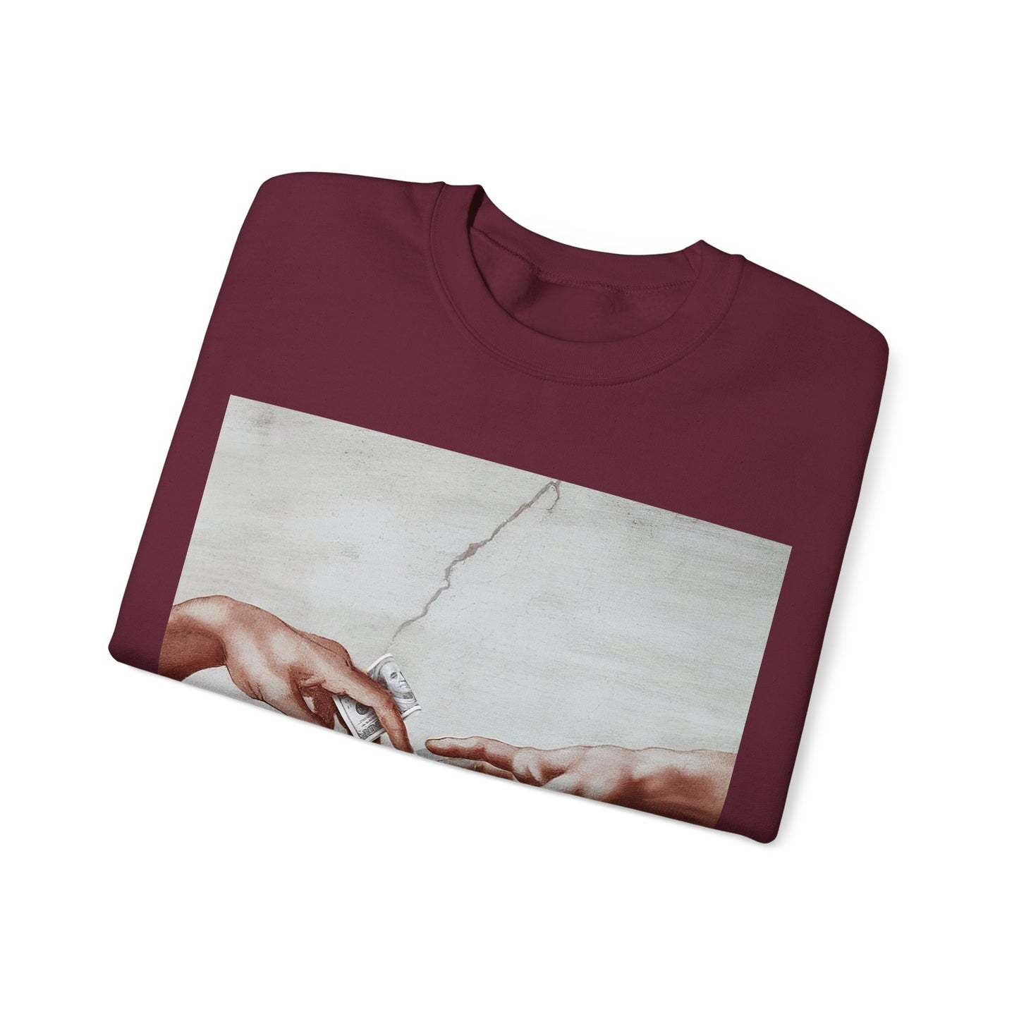 Sweatshirt – The Deal Sweatshirt – Satirische Kunst trifft Streetwear | Michelangelo Meme Design | True Insights Design mit Humor