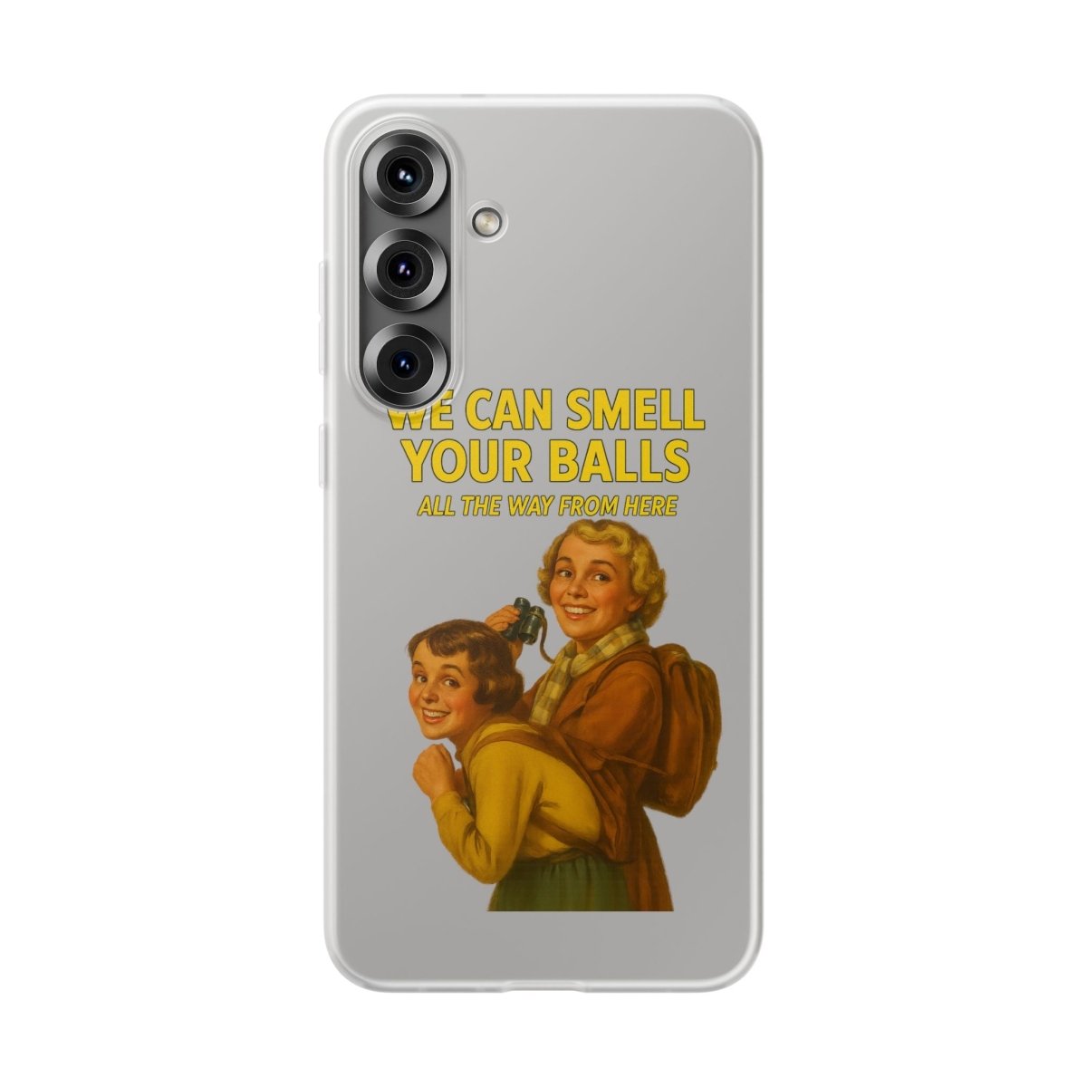 Unauffällig war gestern: Diese Handyhülle riecht den Wahnsinn – Vintage-Design trifft schwarzen Humor.-Phone Case-True Insights