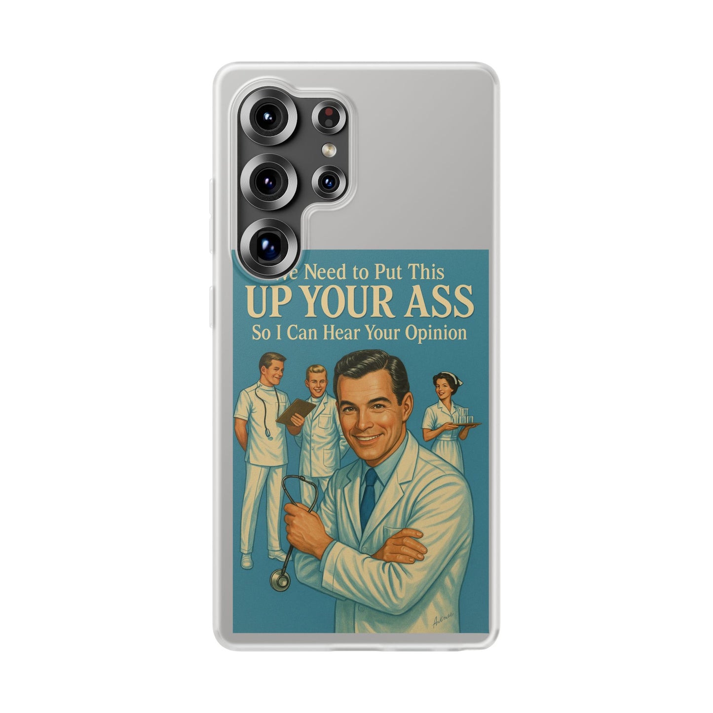 Handyhülle „Doctor’s Opinion“ – Retro-Arzt mit schwarzem Humor-Phone Case-True Insights