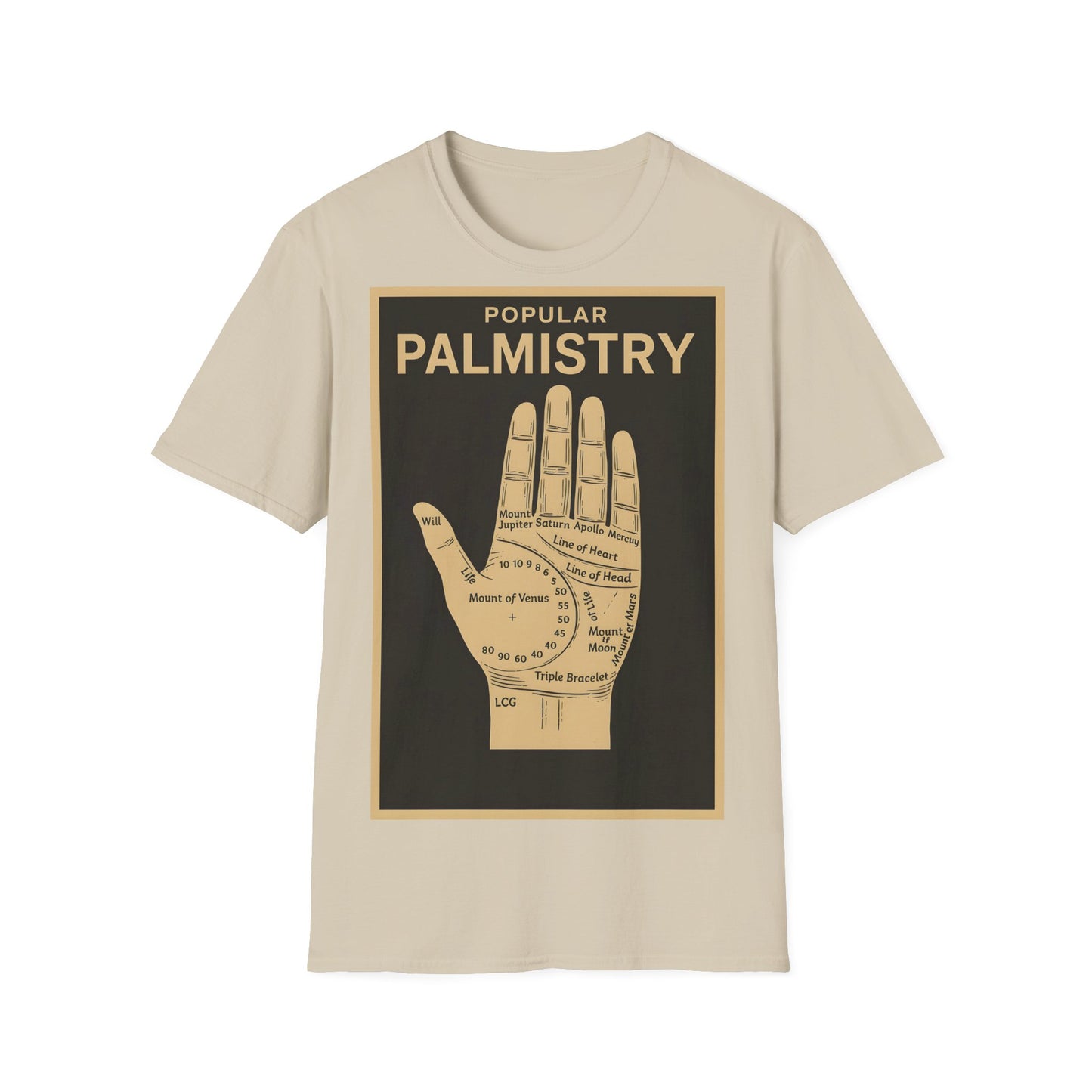 Palmistry T-Shirt – Vintage-Handlinien-Motiv | Esoterik trifft Design – Freches Satire-Design für mutige Statements | True Insights