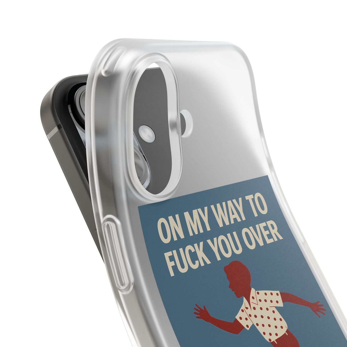 Sarkastische Handyhülle – „On my way to f*ck you over“ | Retro-Rennkind mit Punch-Phone Case-True Insights