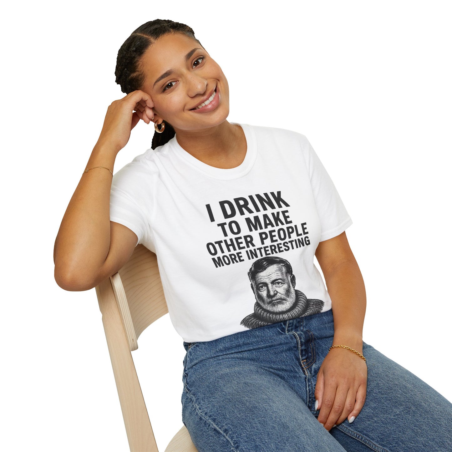 „I drink to make other people more interesting.“ no Background – Ernest Hemingway