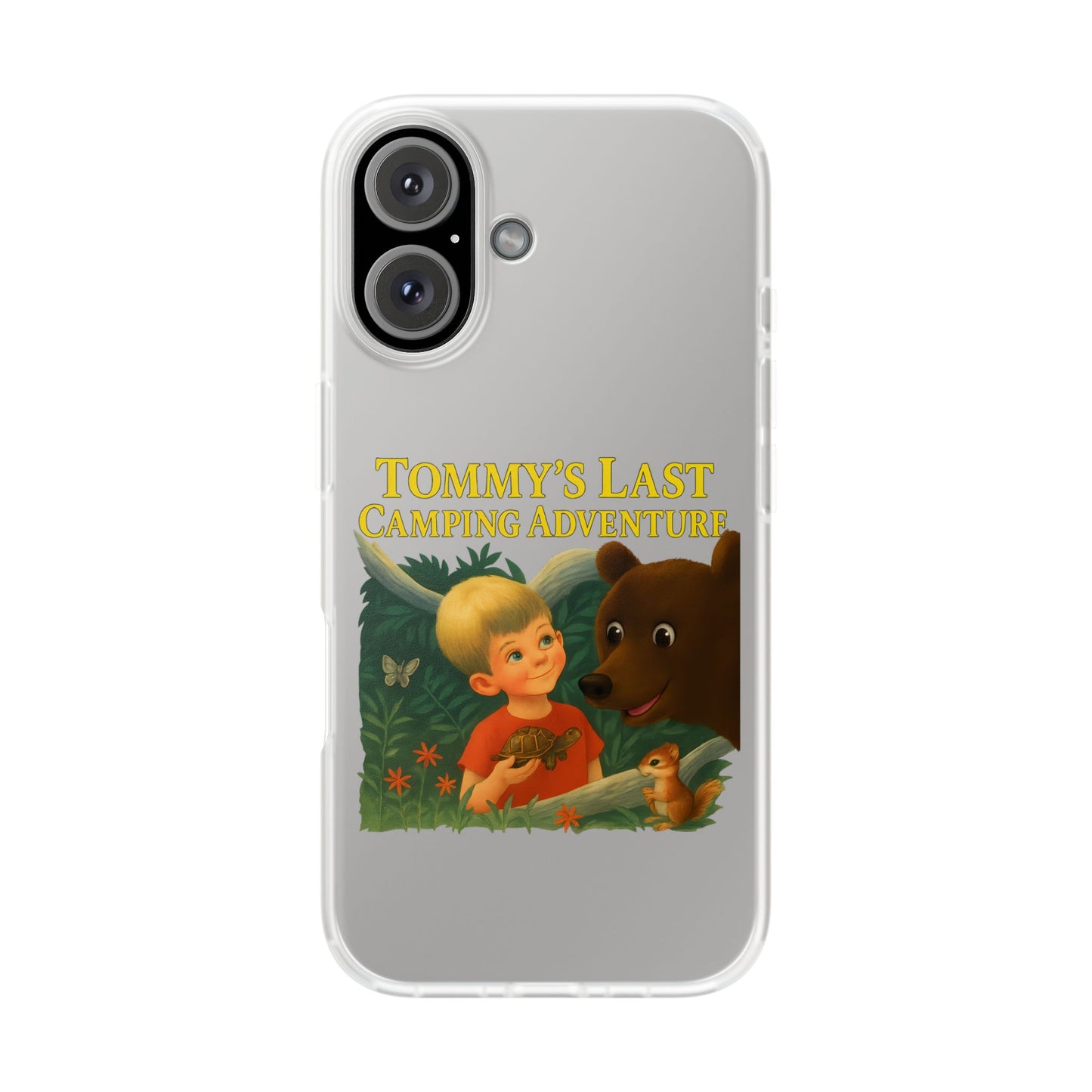 Tommy’s Last Camping Adventure Handyhülle – Schwarzer Humor trifft Retro-Kinderbuch-Look-Phone Case-True Insights