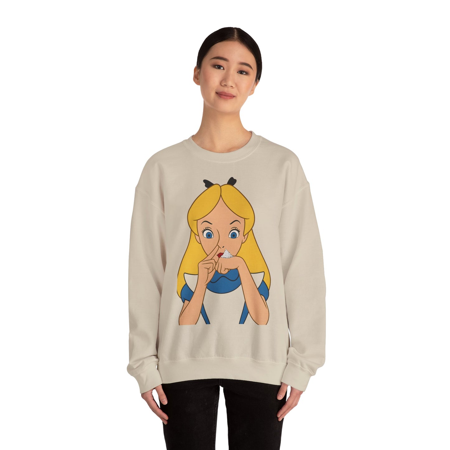 Sweatshirt – Satire Sweatshirt – "Alice im Rausch" Pop-Art Design | True Insights Design mit Humor