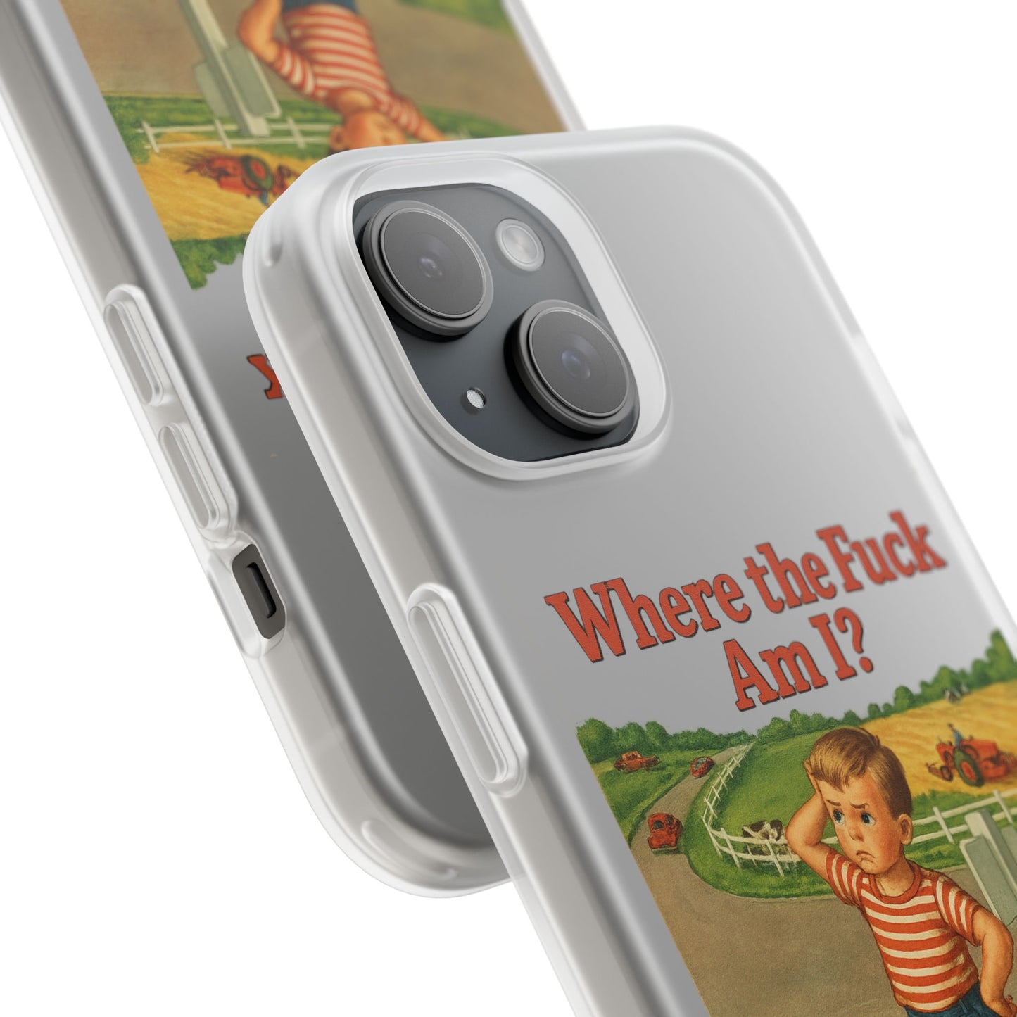 Where the Fuck Am I? Handyhülle – Retro-Meme Look mit maximaler Verwirrung-Phone Case-True Insights