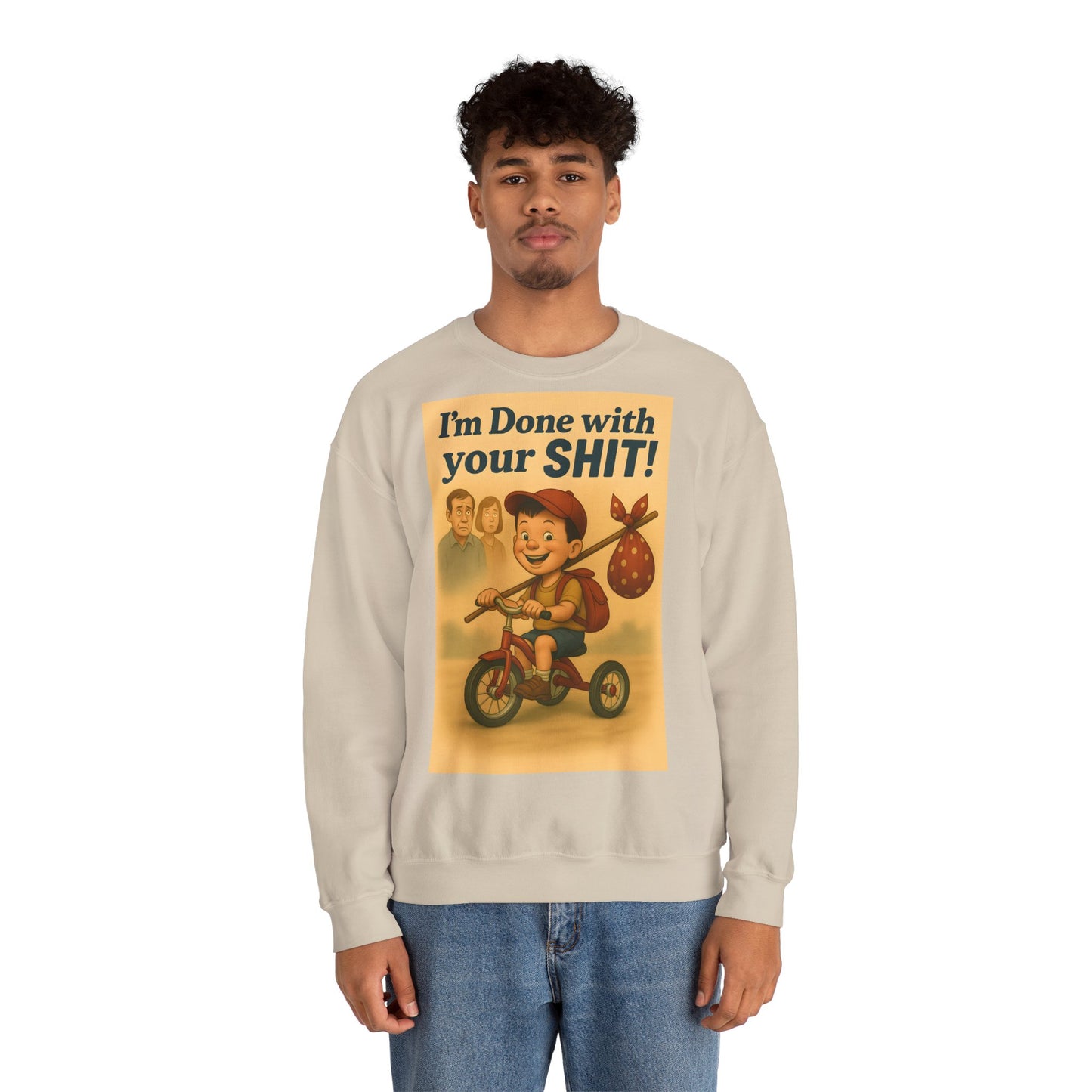 Sweatshirt – Freches Statement Sweatshirt – „I am Done with your Shit!“ | True Insights Design mit Humor