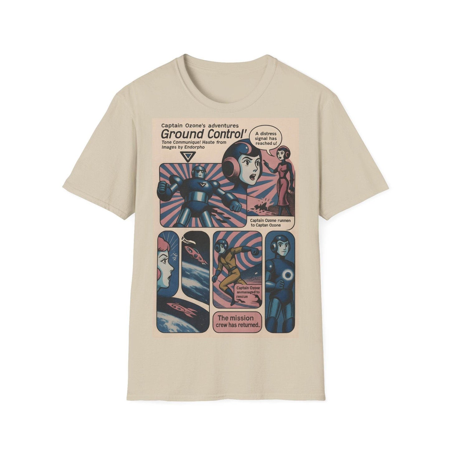 Captain Ozone T-Shirt – Retro Sci-Fi Comic Design | Ground Control Edition – Freches Satire-Design für mutige Statements | True Insights