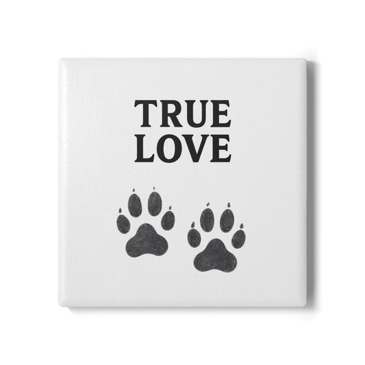True Love Haustier-Untersetzer – Keramik-Coaster mit Pfotenprint-Home Decor-True Insights
