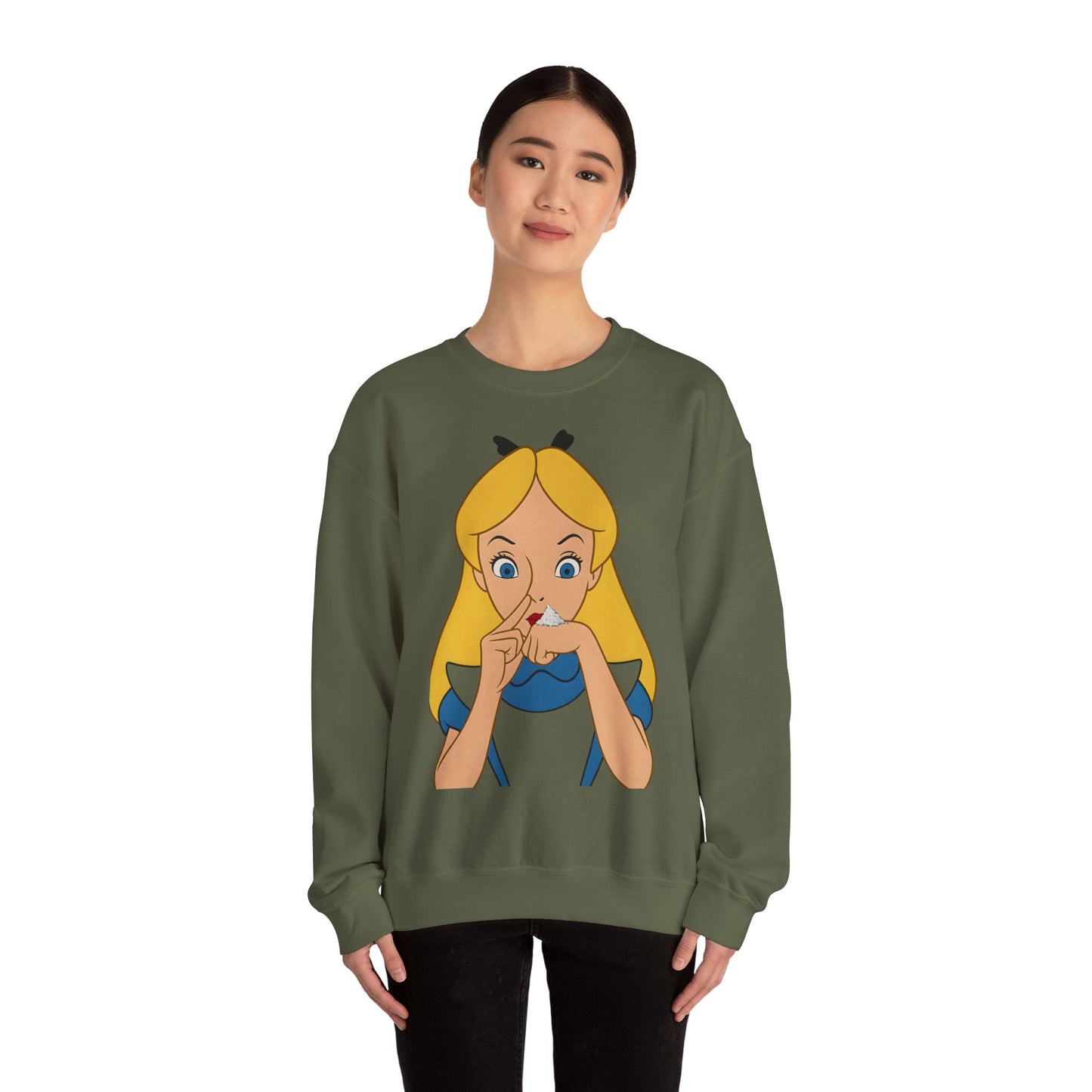 Sweatshirt – Satire Sweatshirt – "Alice im Rausch" Pop-Art Design | True Insights Design mit Humor