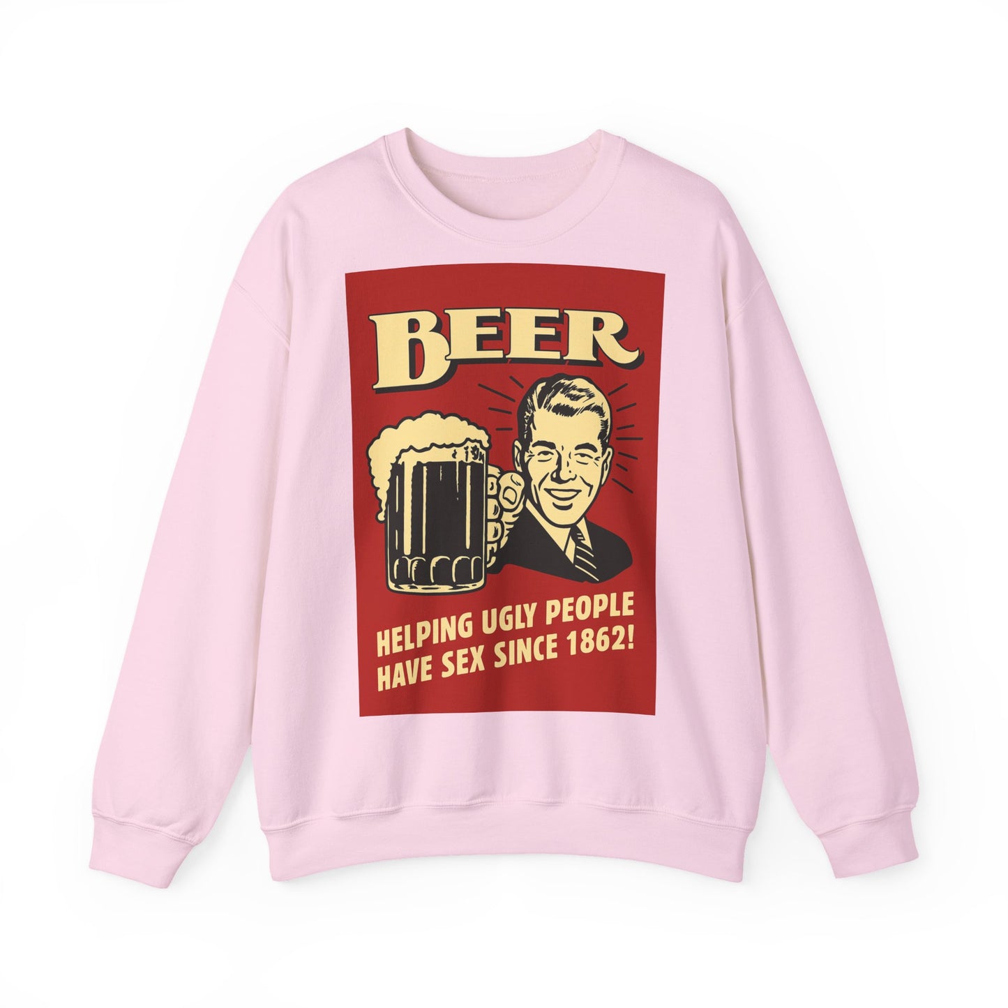 Beer Sweatshirt – Schwarzer Humor im Retro-Werbestil – Freches Satire-Design für mutige Statements | True Insights