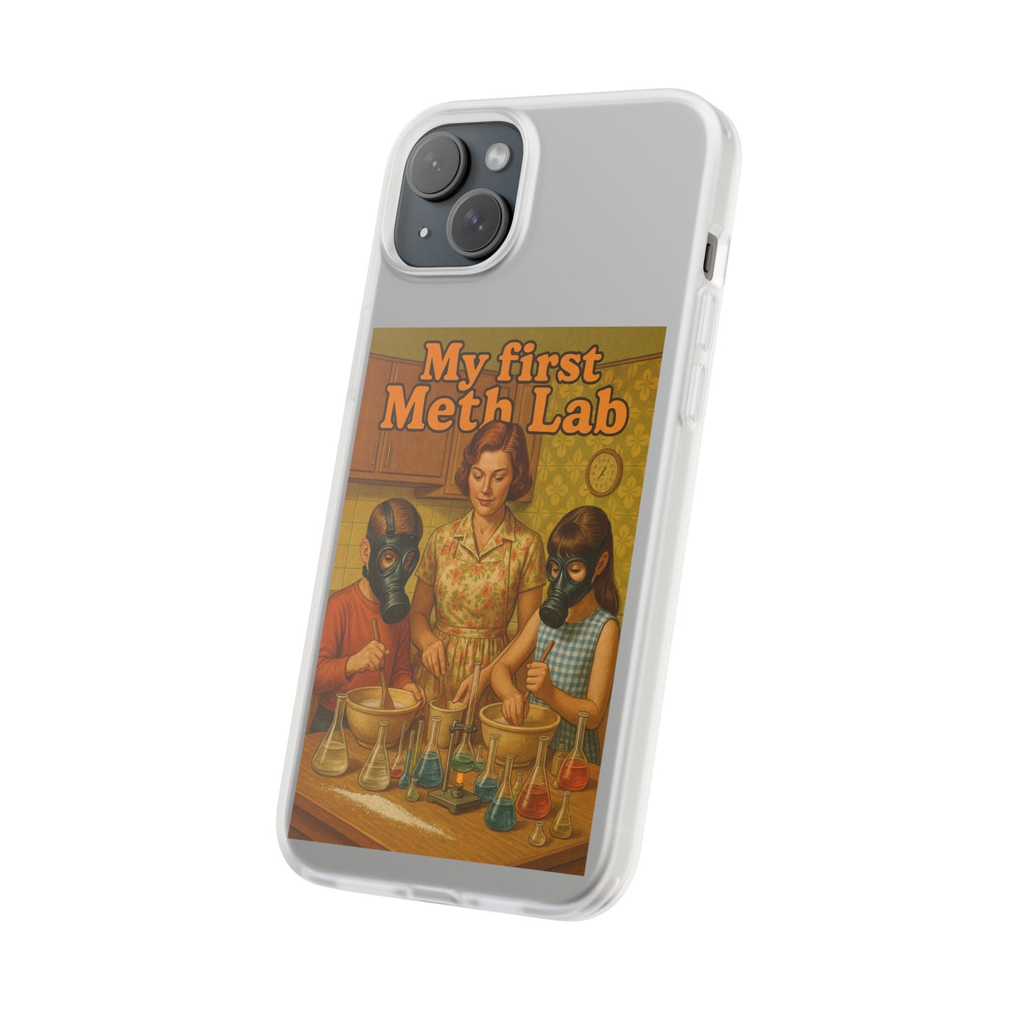 Satirisches Familienmotiv mit Chemie-Charme – stoßfest, kabellos ladbar & herrlich provokant.-Phone Case-True Insights
