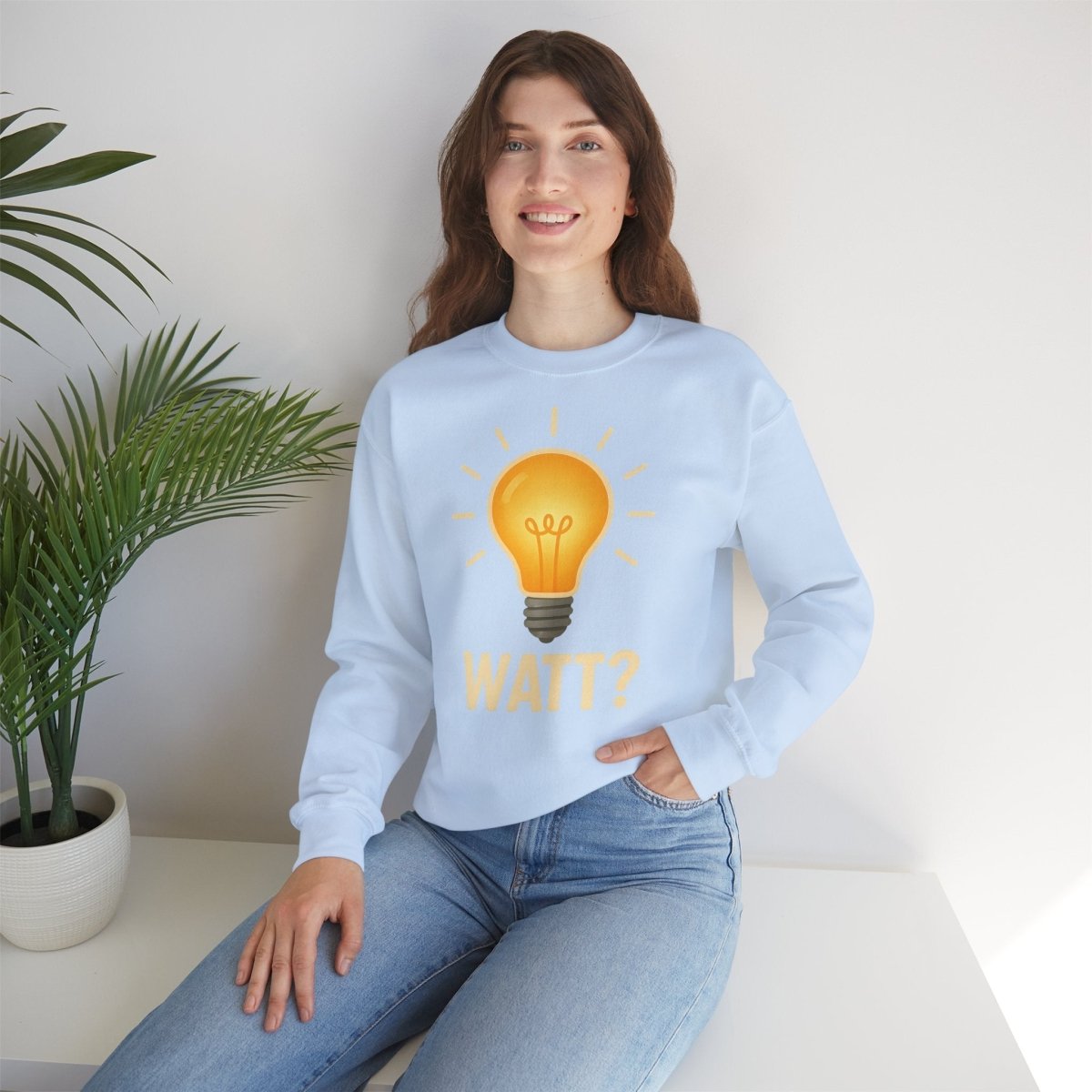 Sweatshirt – WATT? Sweatshirt für Elektriker & Technikfans | Lustiges Glühbirnen-Motiv | True Insights Design mit Humor