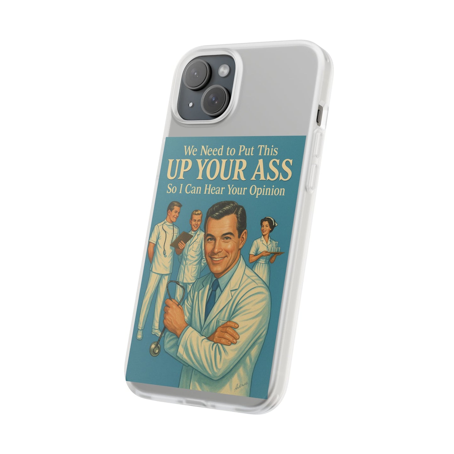 Handyhülle „Doctor’s Opinion“ – Retro-Arzt mit schwarzem Humor-Phone Case-True Insights