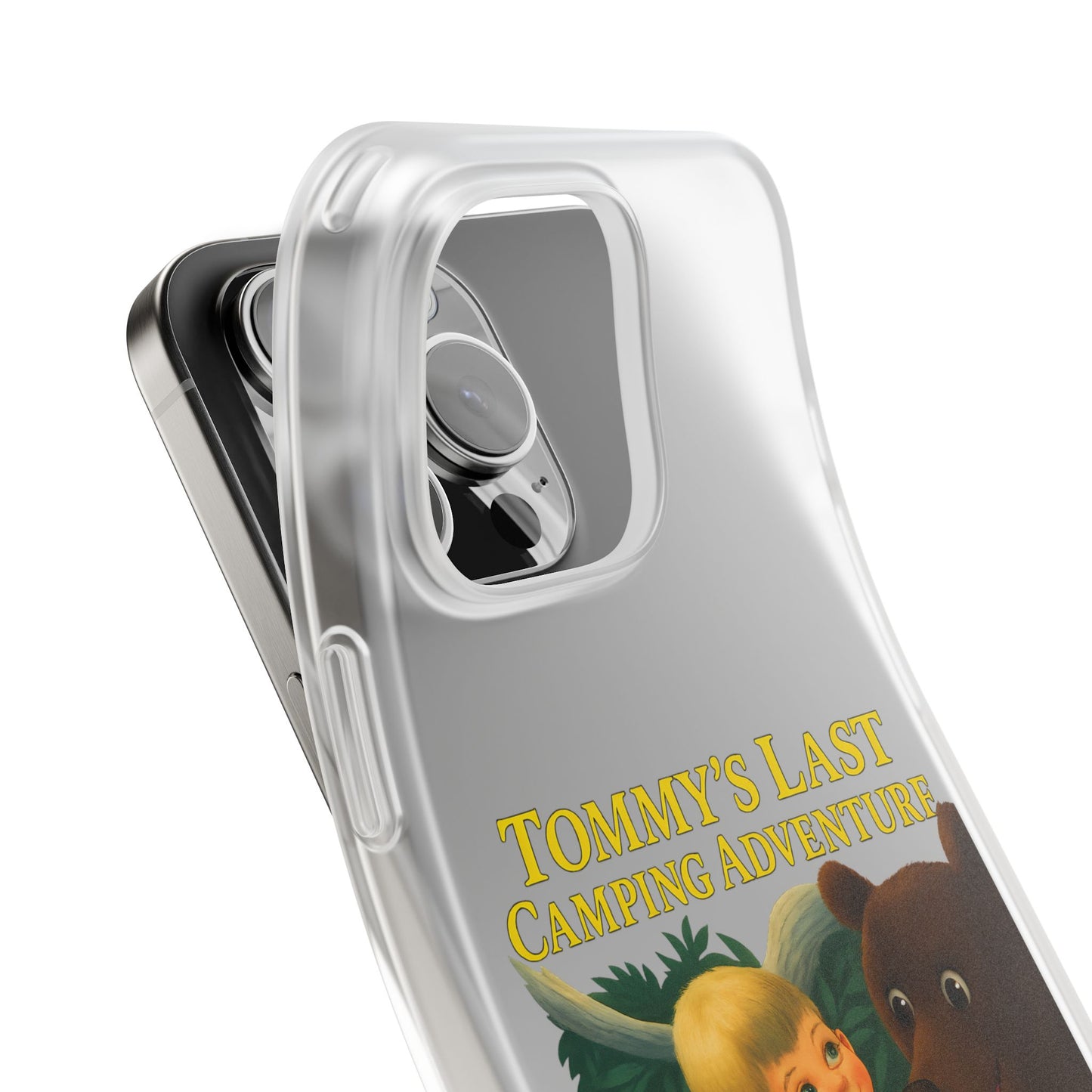 Tommy’s Last Camping Adventure Handyhülle – Schwarzer Humor trifft Retro-Kinderbuch-Look-Phone Case-True Insights