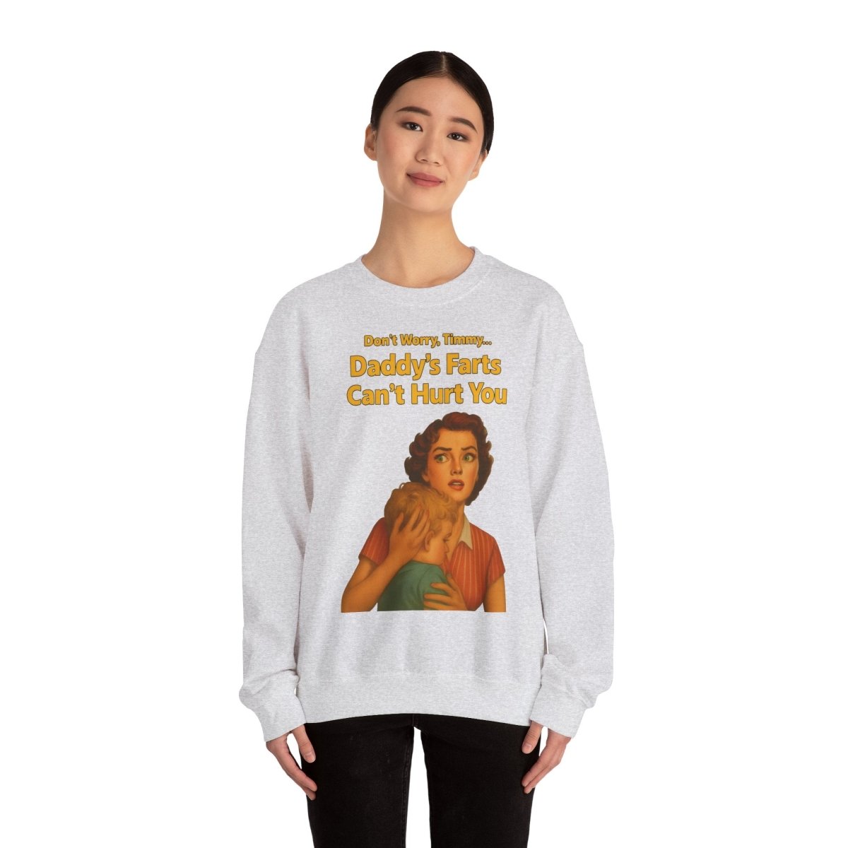 Sweatshirt – Daddy’s Farts – Satirisches Retro-Sweatshirt mit schwarzem Humor | True Insights Design mit Humor
