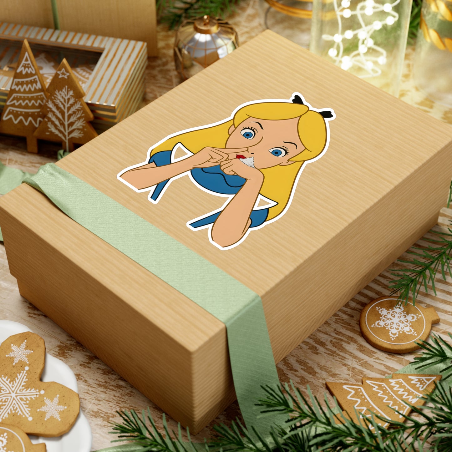 Alice im Wunderland Parodie Sticker – Lustiges Cartoon Motiv Aufkleber für Fans & Sammler