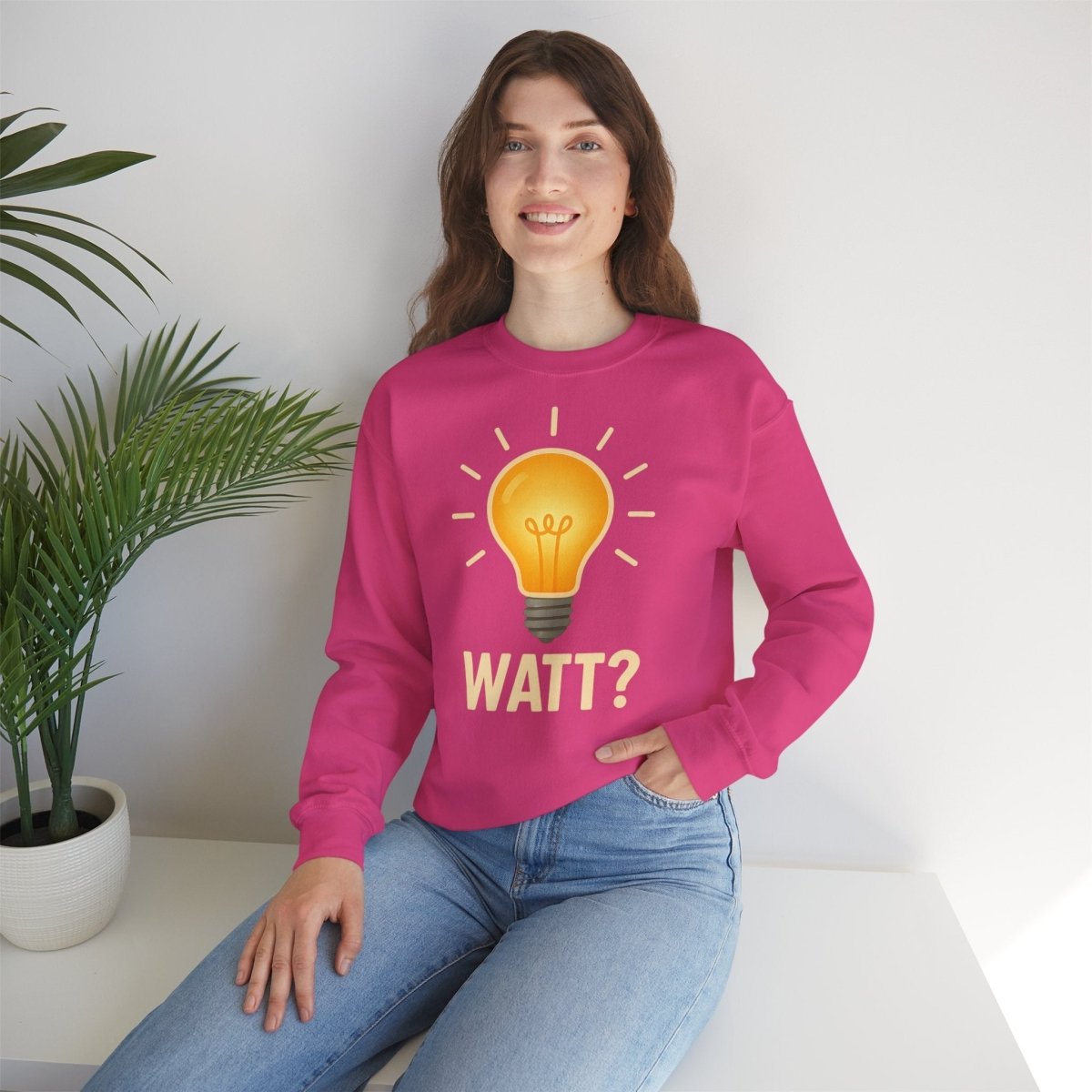 Sweatshirt – WATT? Sweatshirt für Elektriker & Technikfans | Lustiges Glühbirnen-Motiv | True Insights Design mit Humor