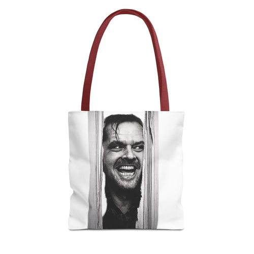 Tote Bag The Shining – Jack Torrance Jack Nicholson Motif Horreur Culte – Sac en Tissu Noir & Blanc pour Fans de Films & Amateurs d'Horreur